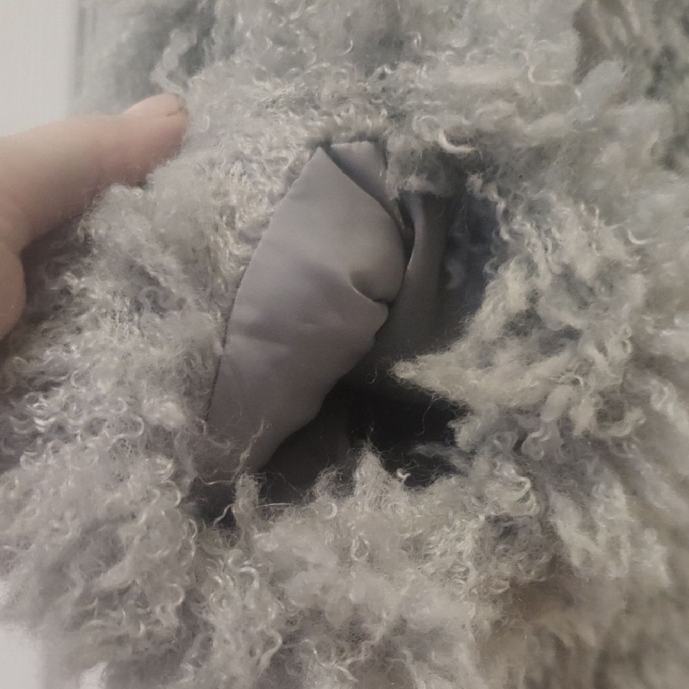 Gray Faux Fur Coat - Picture 2 of 6